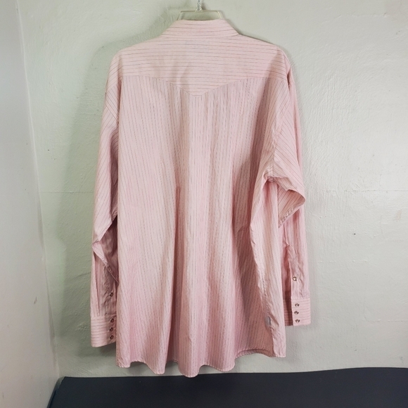 Vintage Panhandle Slim Mens Size 18 x 37 Button Down Western Shirt Pearl Snaps - Picture 3 of 16